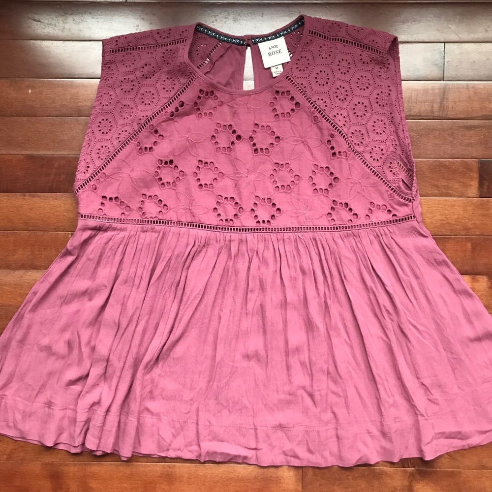 Blush pink embroidery top